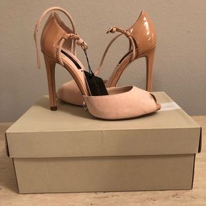 Zara basic collection peep toe heels